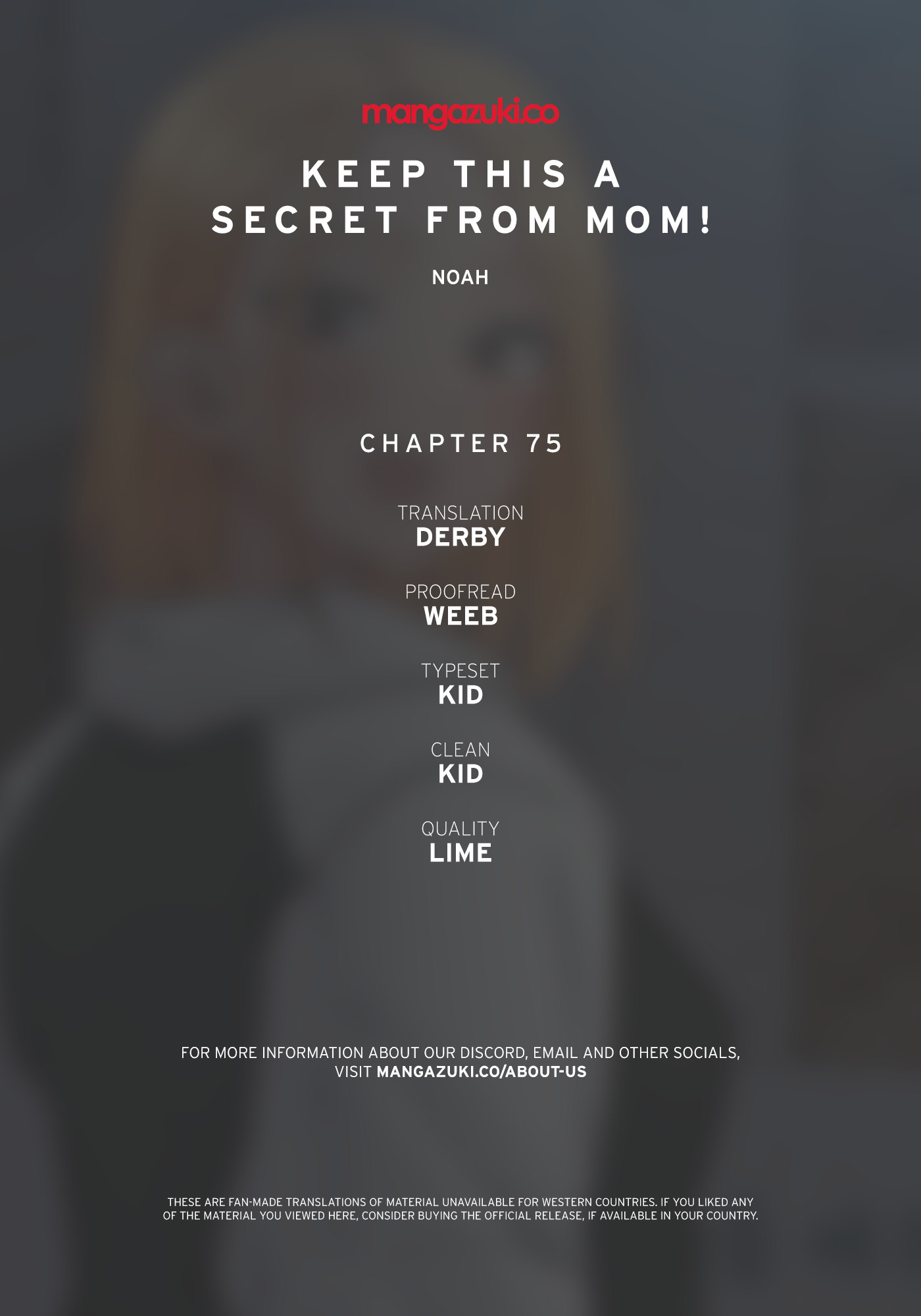 Keep it a secret from your mother! - Chapter 75 Page 1