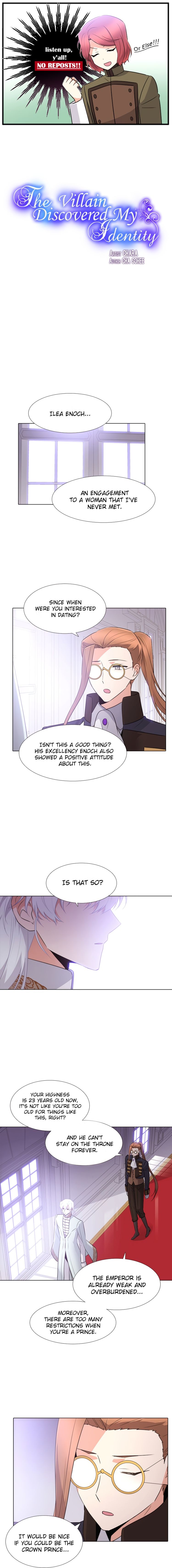 The Villain Discovered My Identity - Chapter 8 Page 1